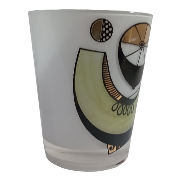 One Vtg MCM Georges Briard Fruit Ambrosia Frosted Rocks Old Fashioned Lowball - Picture 6 of 16